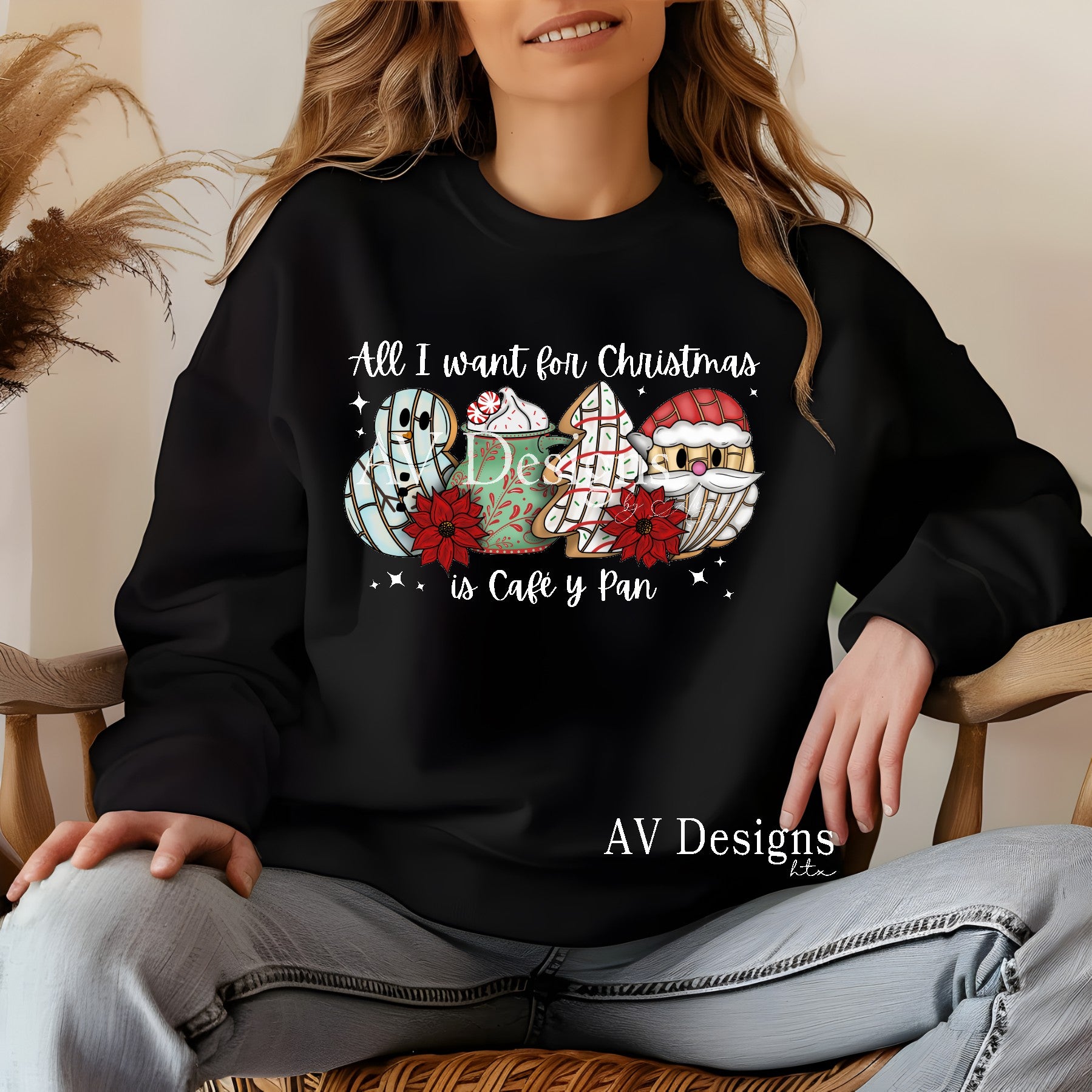 All I want for Christmas is cafe y pan Crew sweater