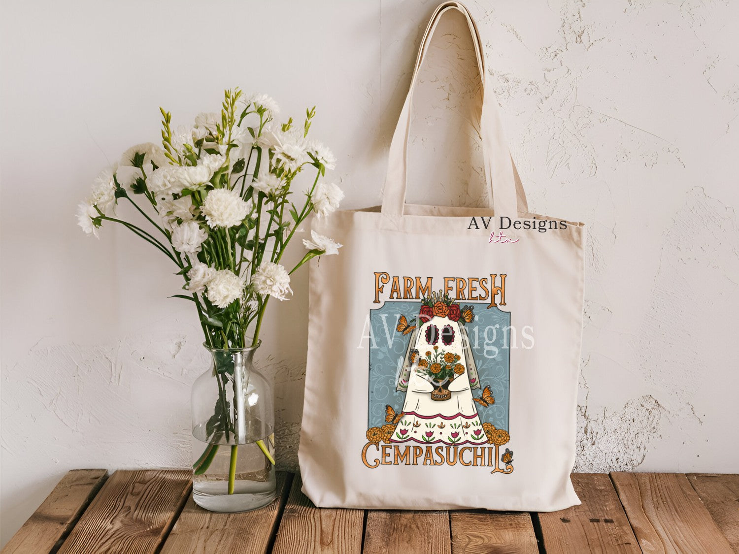 Farm Fresh Cempasuchil Tote