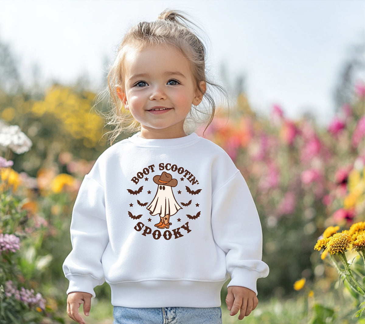 Boot Scootin' Spooky Kids Sweatshirt