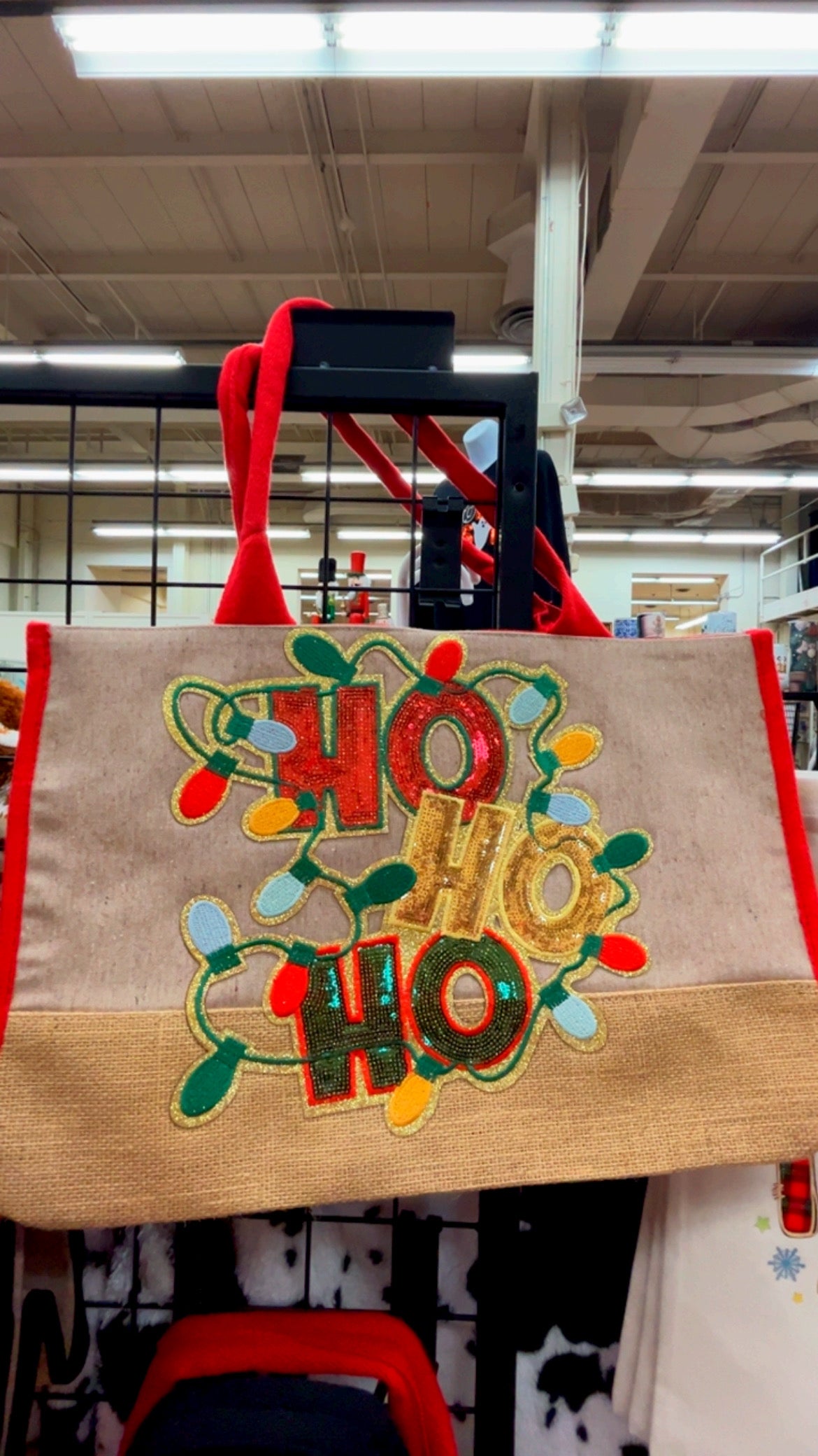 HOHOHO Jute Tote Bag