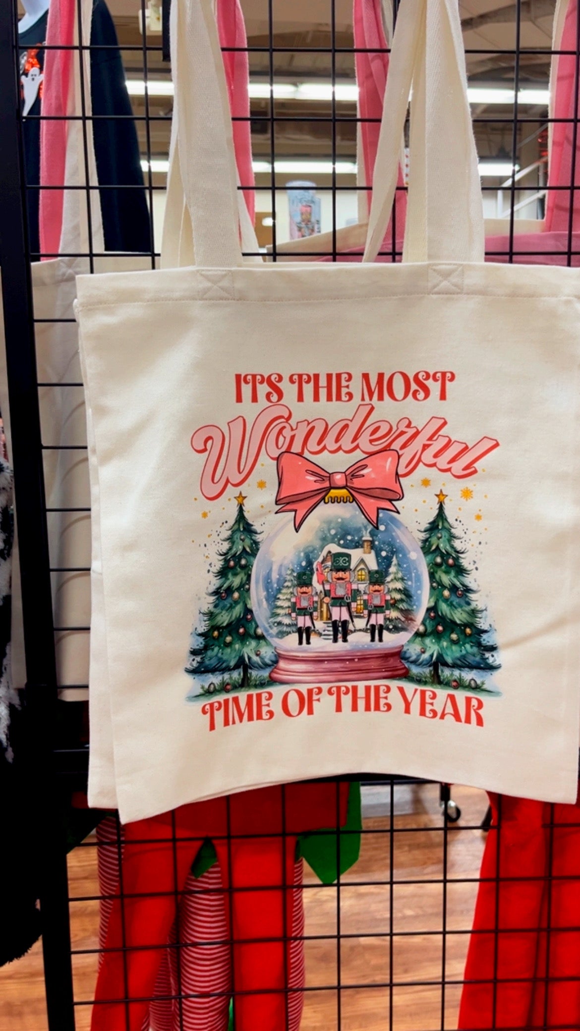 Nutcracker Snow globe tote bag
