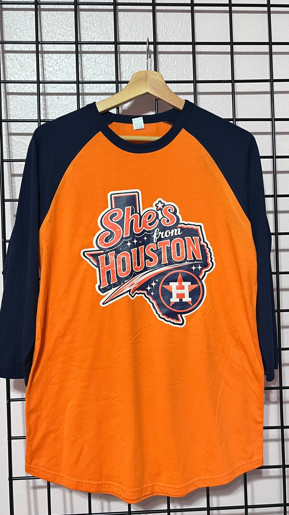 She's from Houston Raglan Tee - RTS