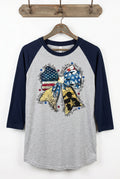 Honor the Brave 3/4 Raglan t-shirt - RTS