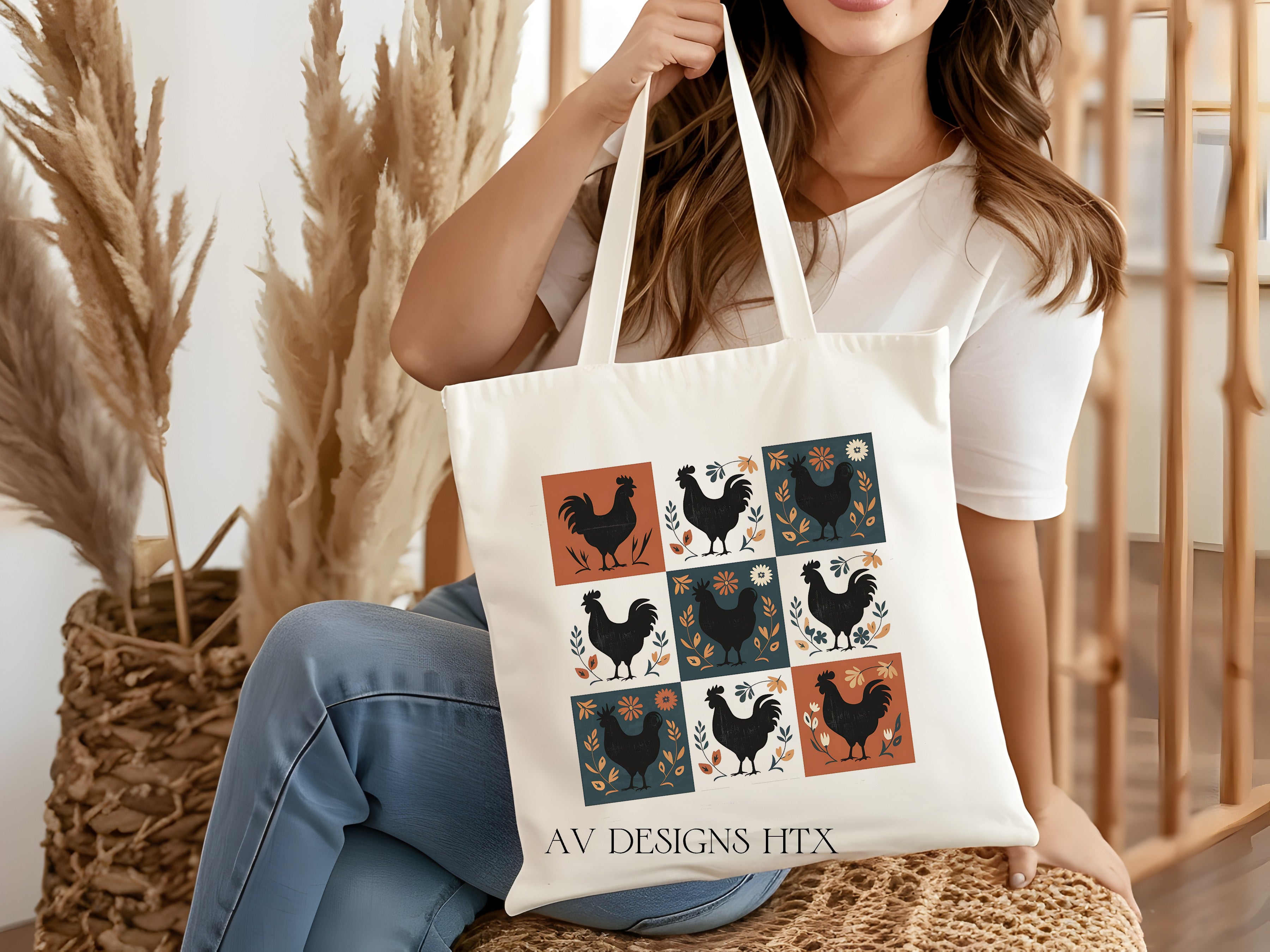 Boho Hens Tote