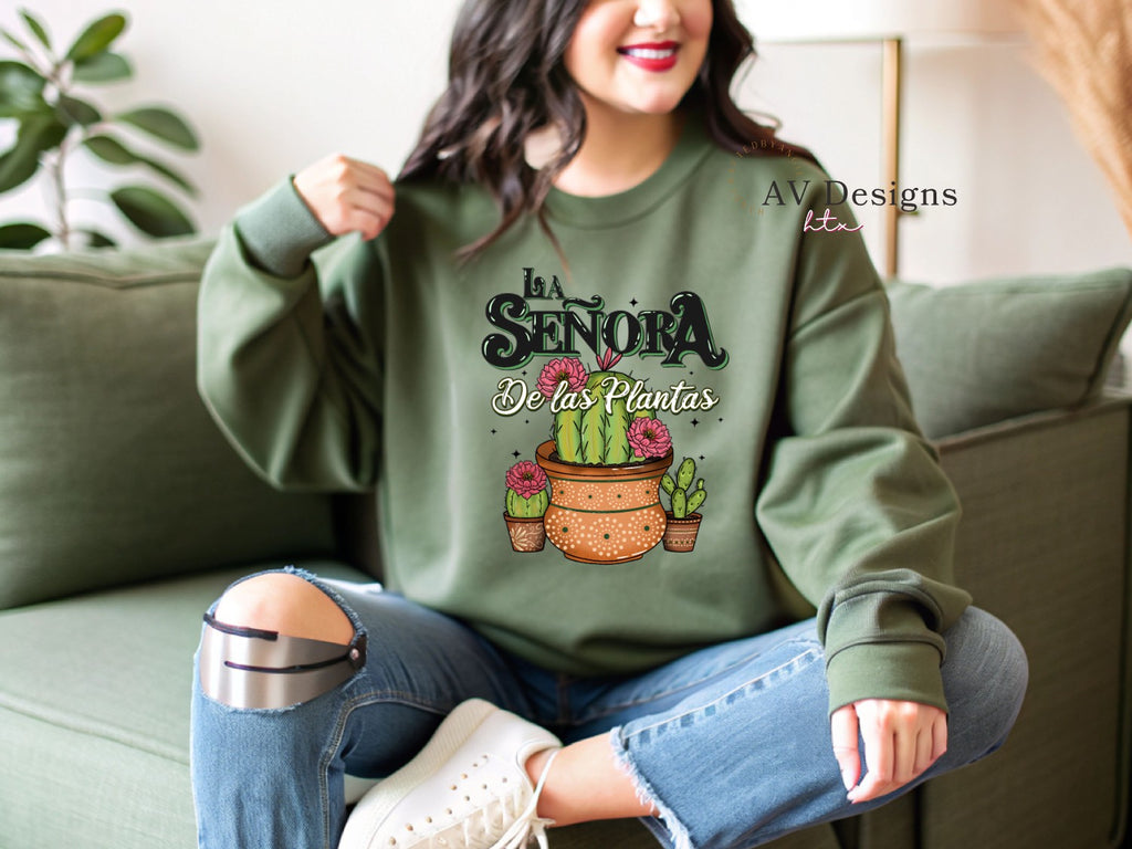 La Senora de las Plantas Succulents Sweatshirt