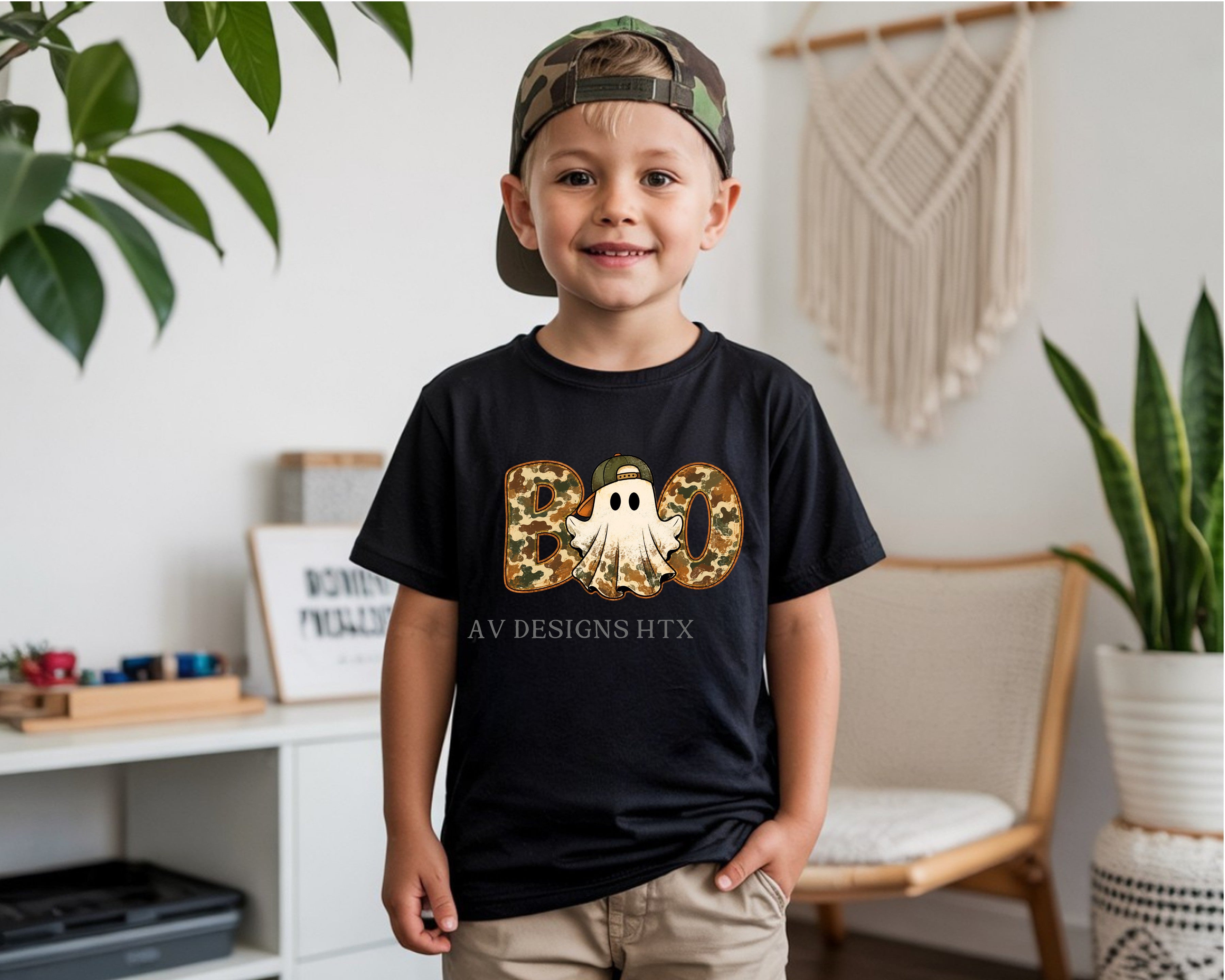 Camo BOO youth T-shirt