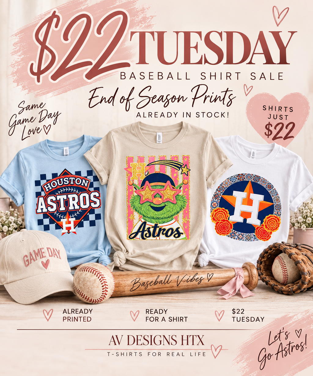 $22 Tuesday Made to Order T-shirts