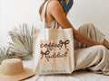 Coffee Addict Striped Tote
