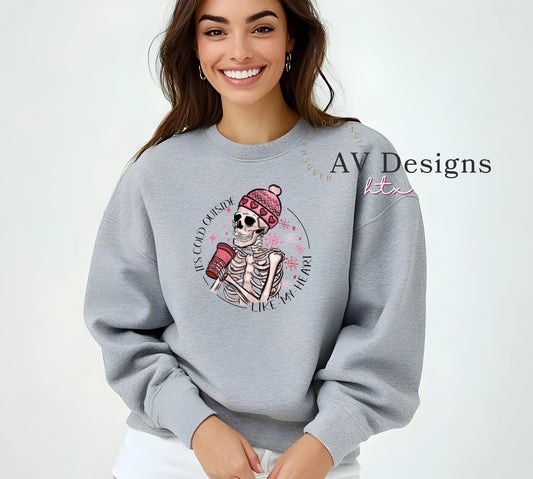 Cold like my heart Crew Sweater