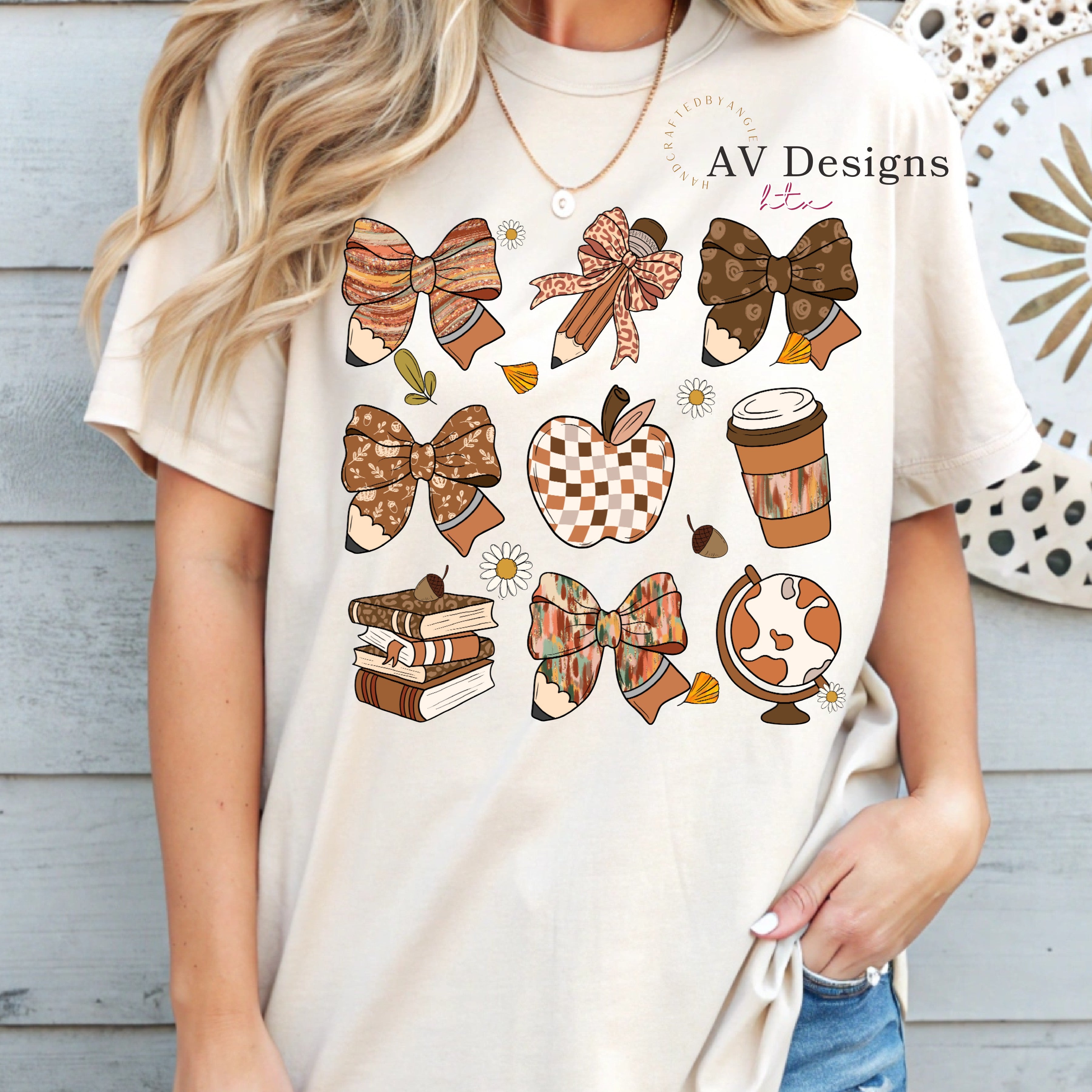 Fall Teacher Coquette Tee