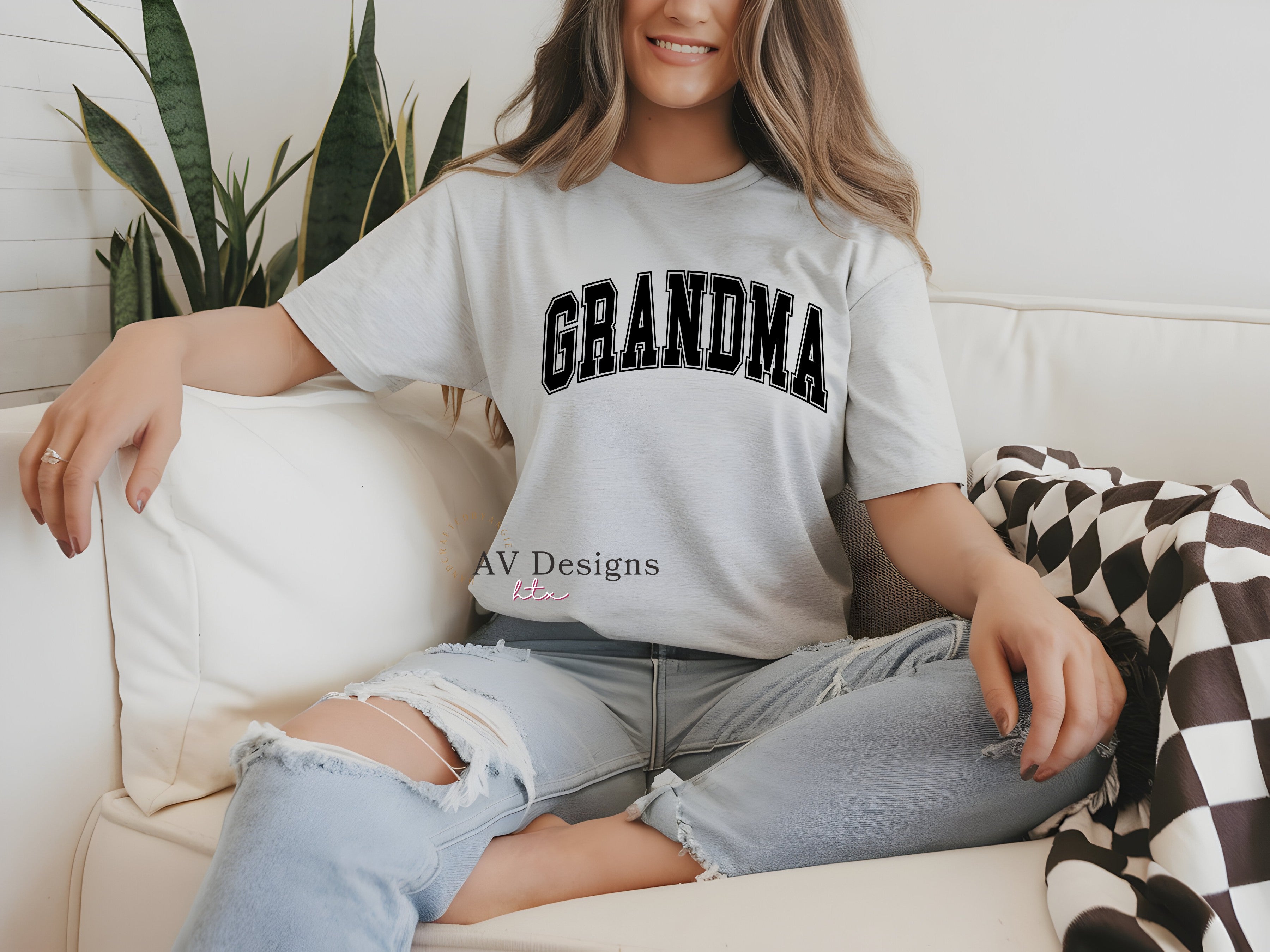 Grandma Varsity Font Tee