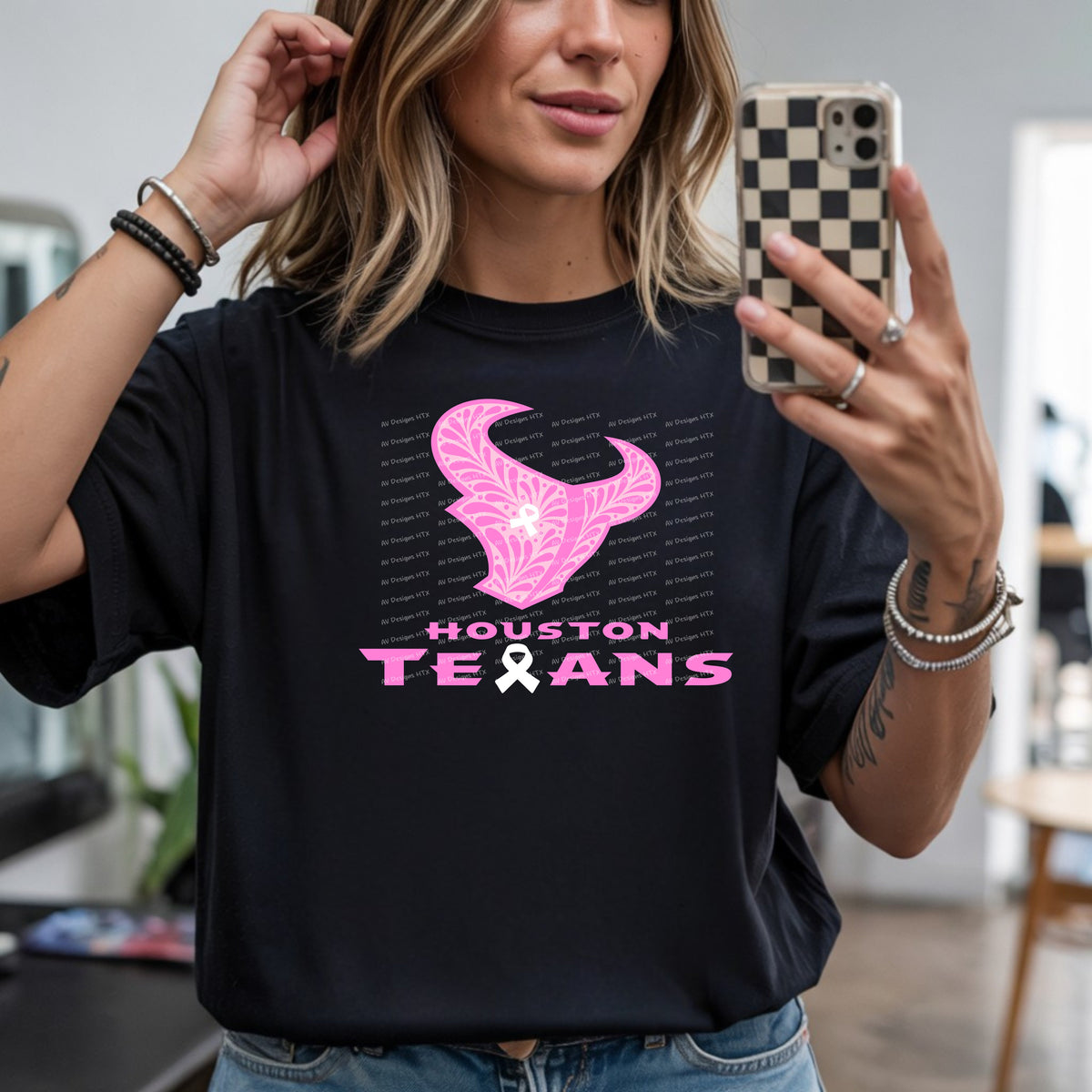 Houston Pink Ribbon Talavera Toro Tee