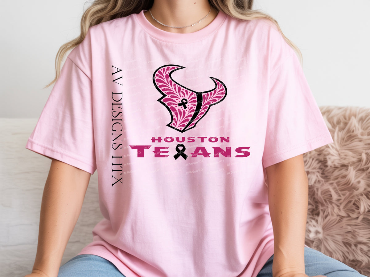 Houston Toro PInk Ribbon Talavera Tee