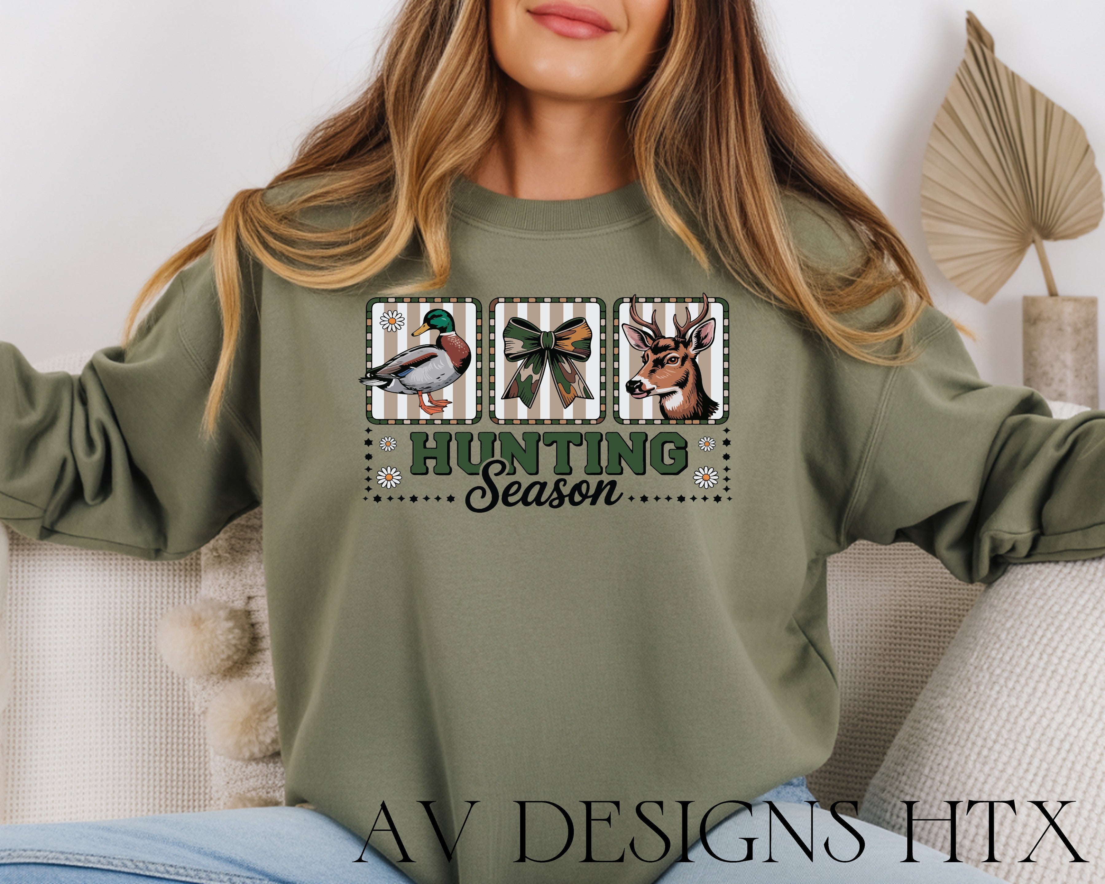 Preppy Hunting Season Crew Sweatshirt