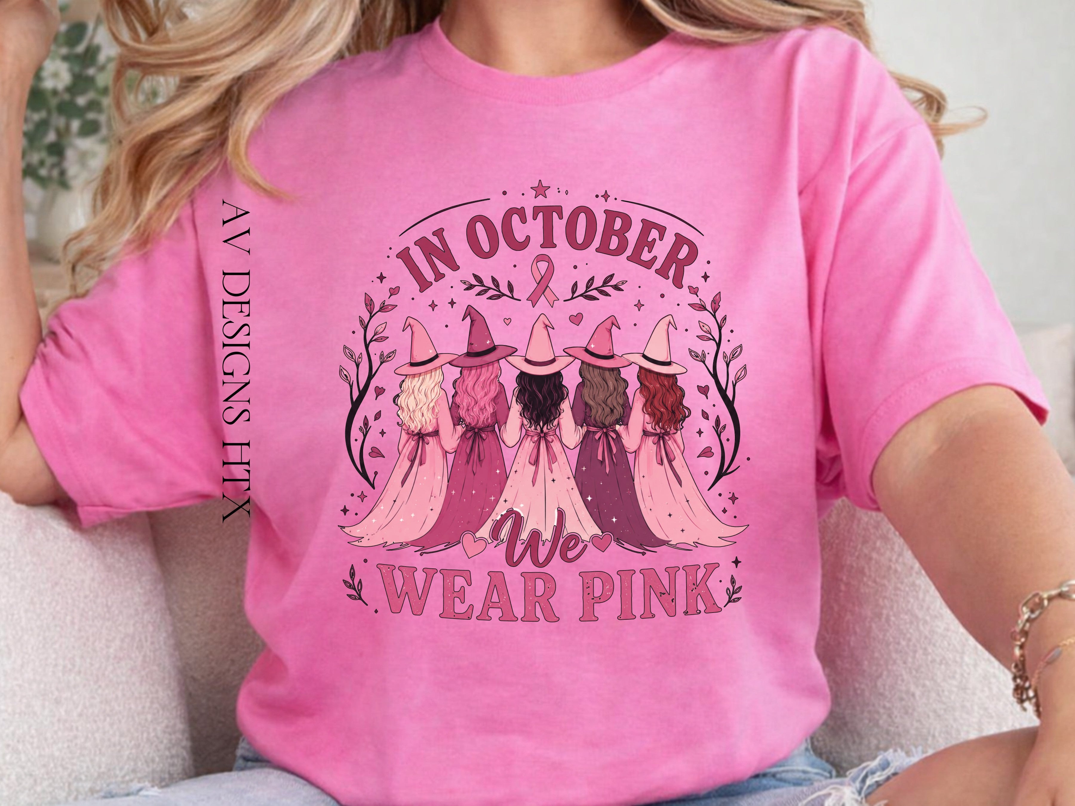 Pink October Witches Tee