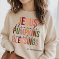 Jesus Pumpkins Blessings Crew Sweatshirt