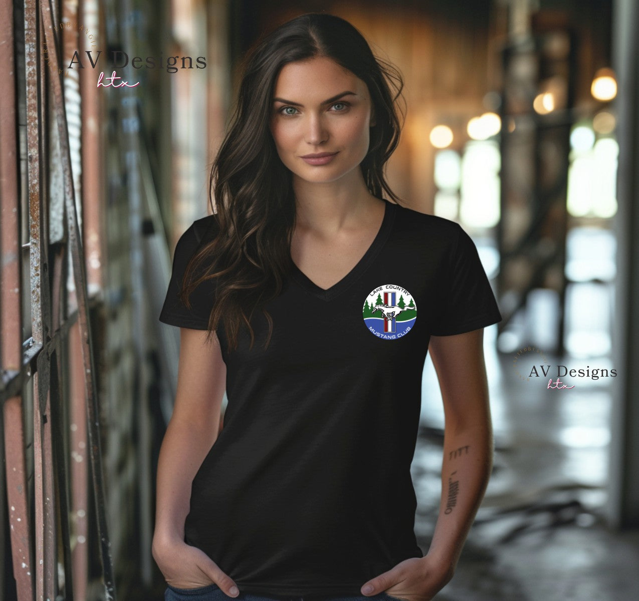 Lake Country Mustang Club Pocket Logo tee