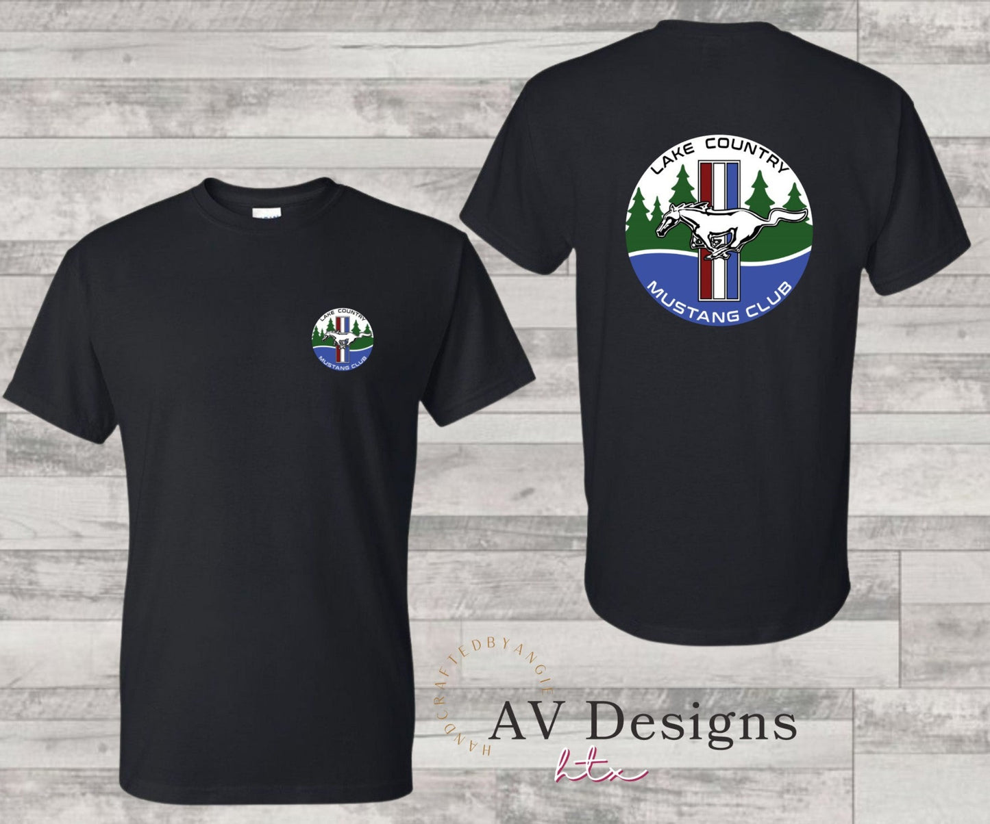 Lake Country Mustang Club Front/Back Logo Tee
