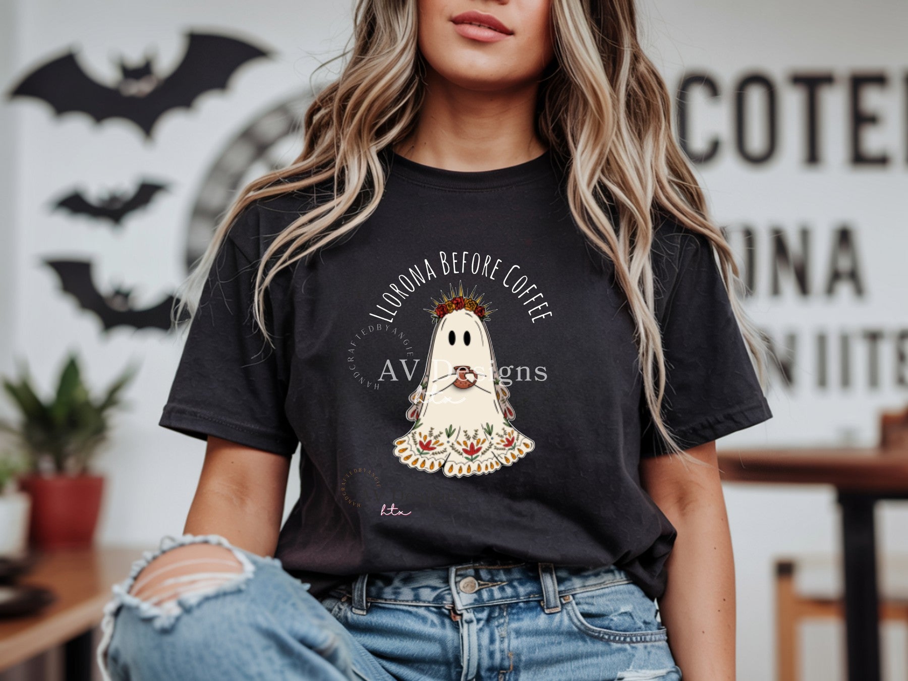 Llorona before Coffee tee