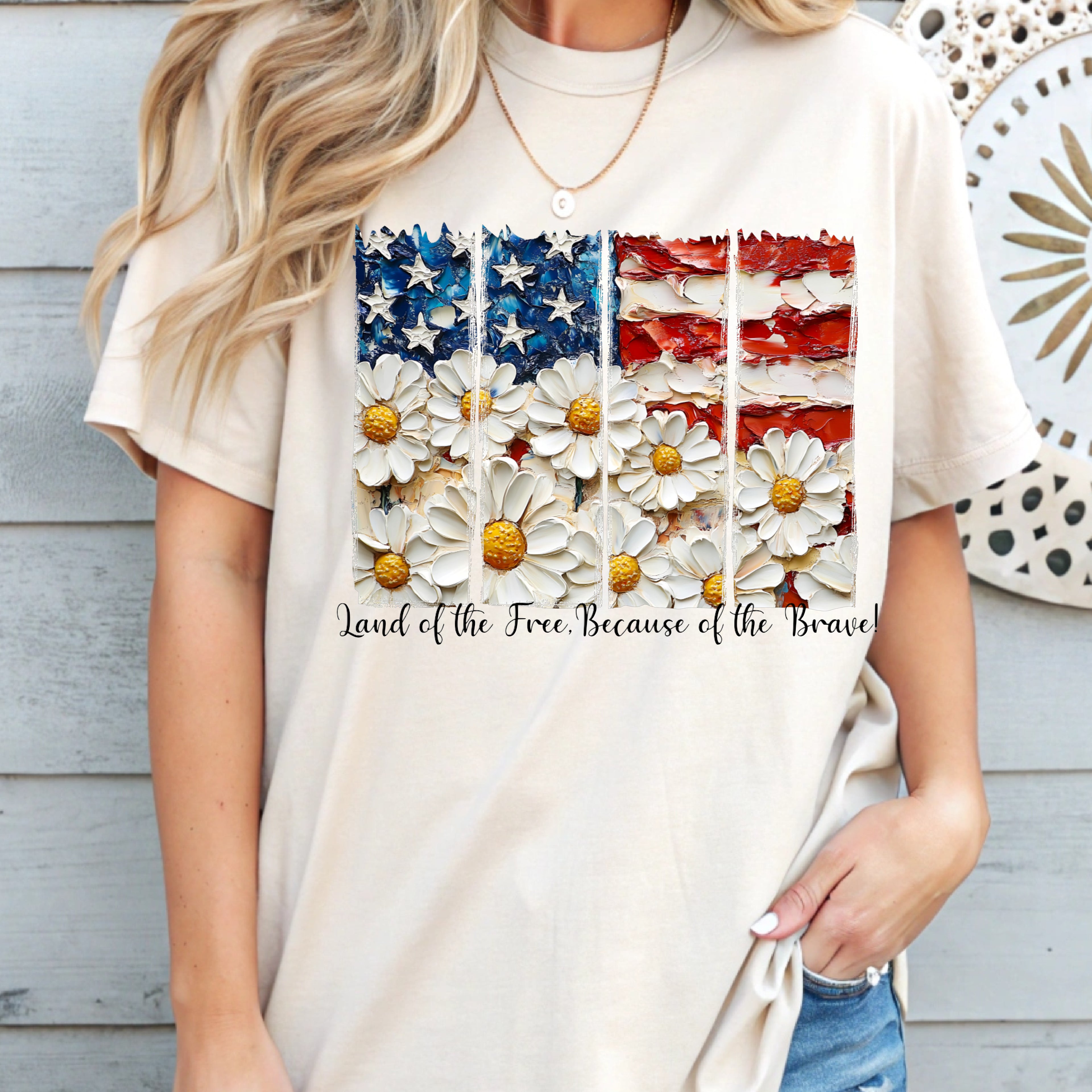 Floral American Flag Tee