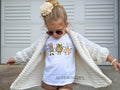 Leopard & checkered cute school supplies youth tee