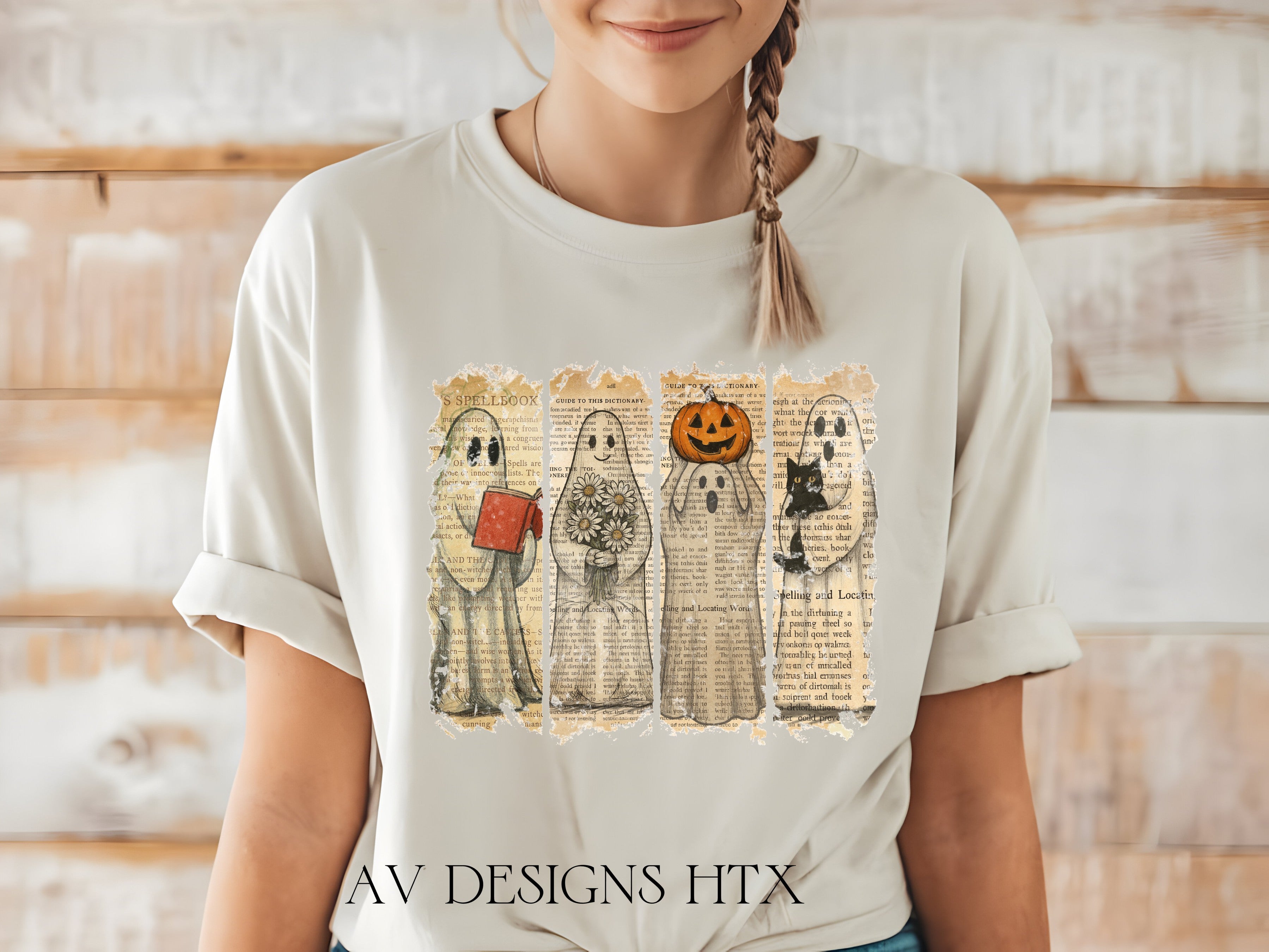 Newspaper Ghost Tee