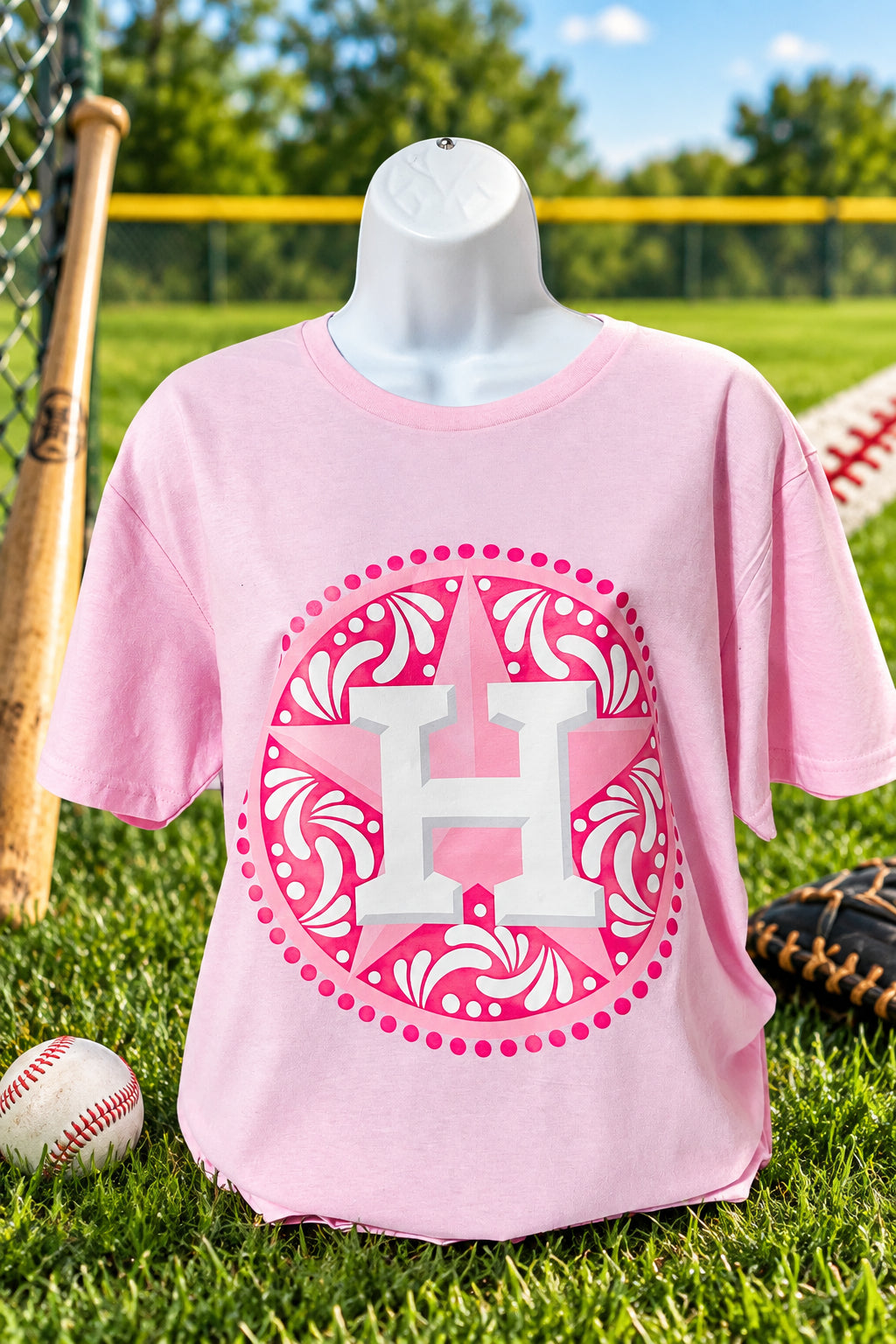 Pink Baseball Talavera Tee