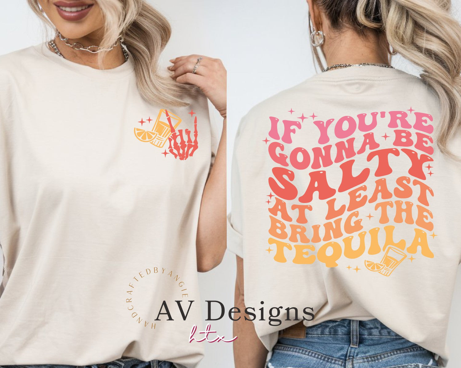 Salty Tequila Tee front and back