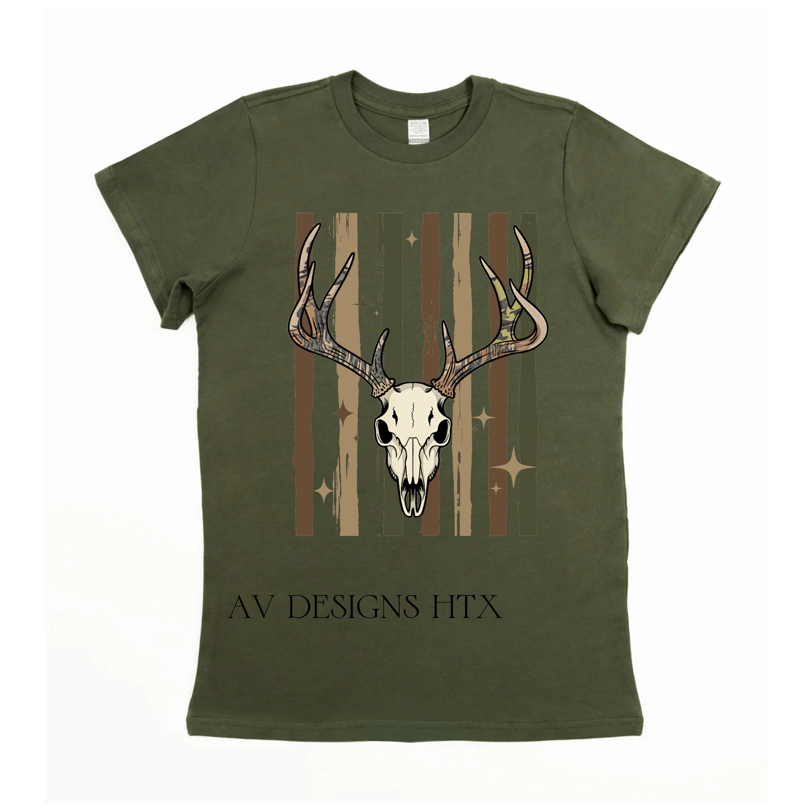 Striped Deer Antlers youth Tee