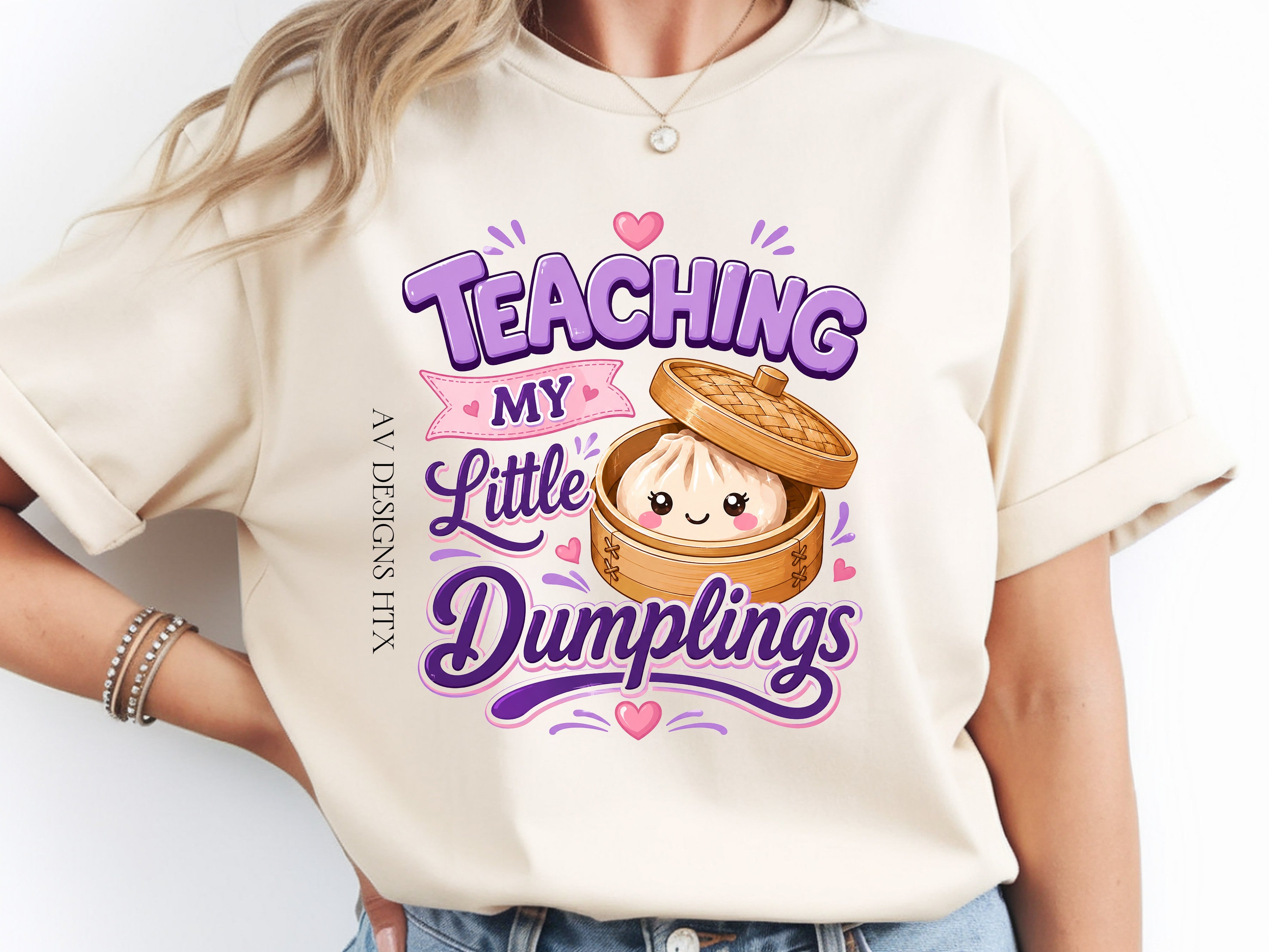 Teaching my Little Dumplings (purple) Tee