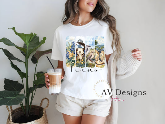 Texas Brushstroke Tee
